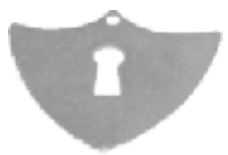 Keyhole escutcheon plate