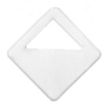 Pendant with triangular shaped hole