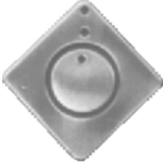 Square shaped pendant with inner part